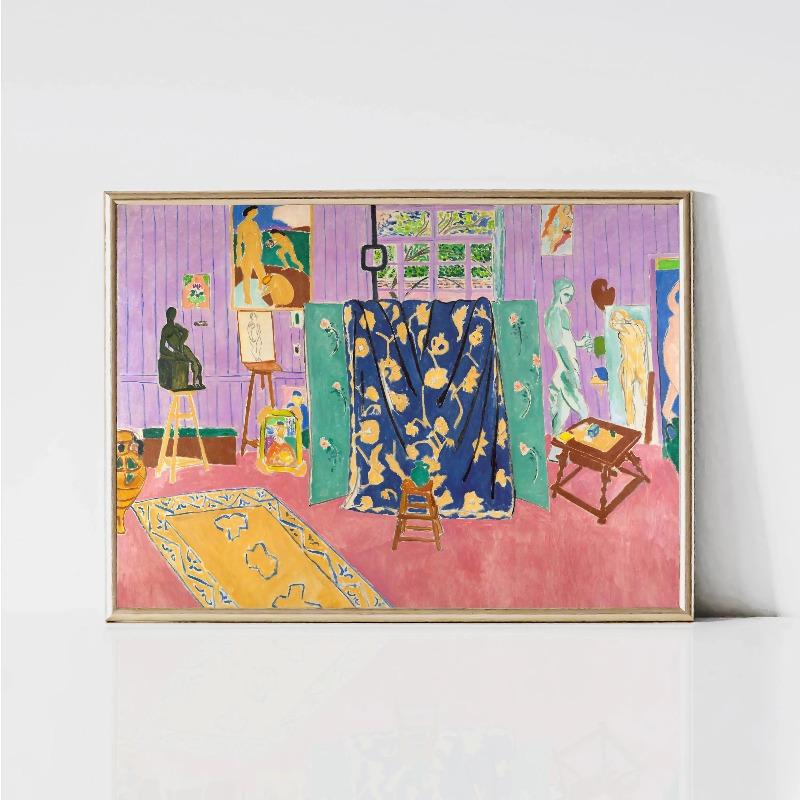 Анри Матисс Классические Работы Цветной Пейзаж Постер Портрет Женщины Кошка Цветок Печать на Холсте Настенное Искусство для Комнаты Домашний Декор