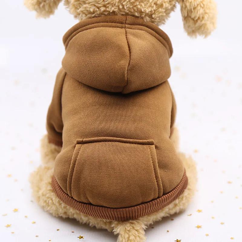 Solid Dog Hoodies Pet Clothes for Small Dogs Puppy Coat Jackets Sweatshirt for Chihuahua Doggie Cat Costume Cotton Pet Outfits