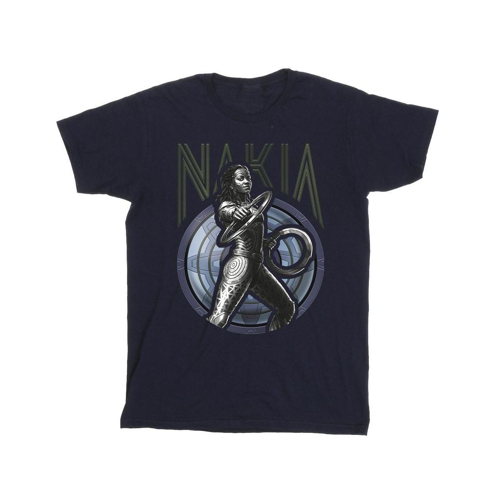 Marvel Mens Wakanda Forever Nakia Shield T-Shirt