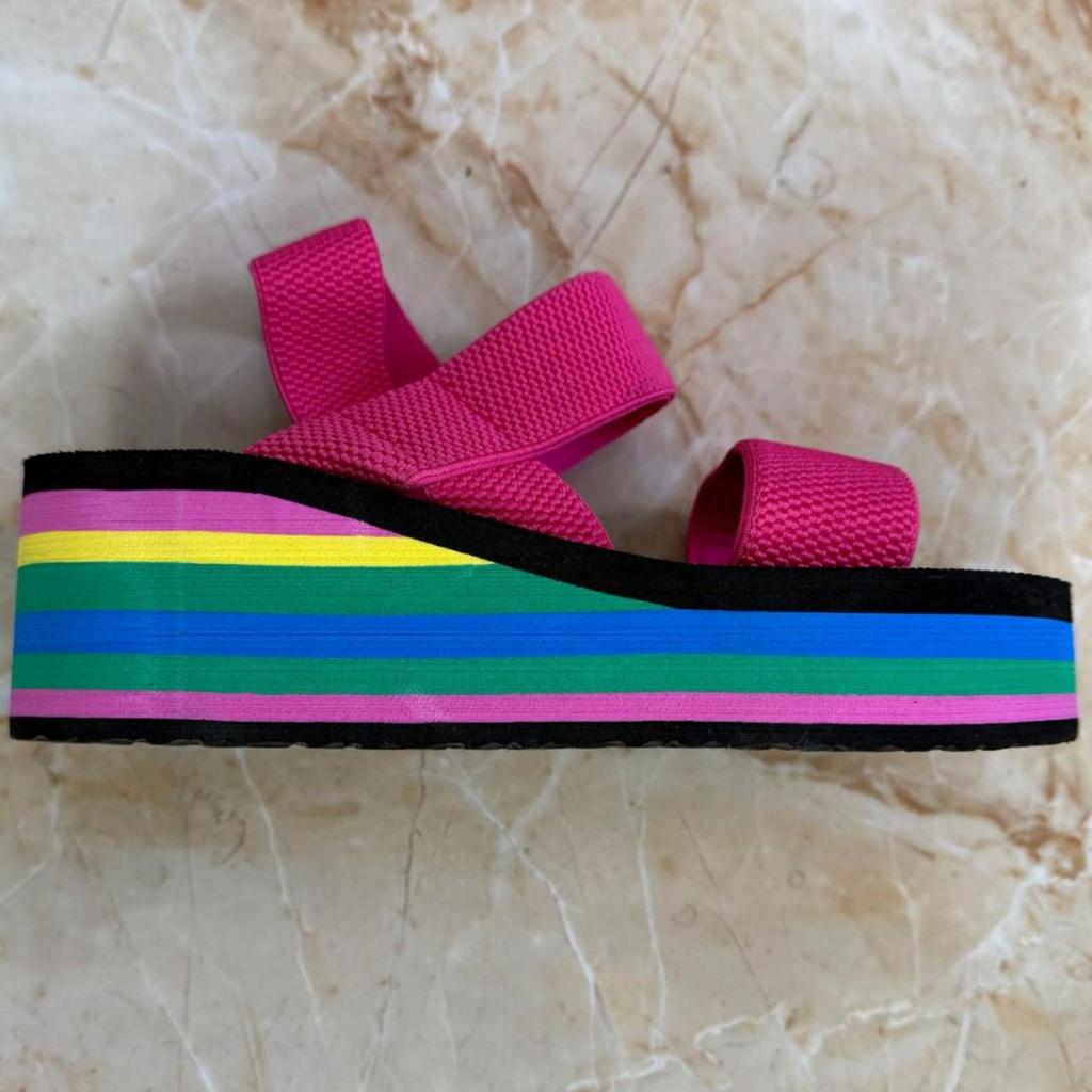 Women's Black & White Roman-Style Sandals with Thick Sole, Faux Hemp Rope Design, Perfect for Summer Style