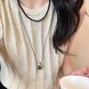 Минималистичное модное геометрическое ожерелье с подвеской в виде шара для женщин и девочек, универсальная длинная цепочка для свитера, ювелирные изделия, аксессуары, подарки