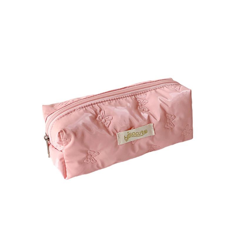 INS Simplicity Студенческий пенал для девочек, милый бант, однотонная косметичка, симпатичная портативная большая емкость для хранения канцелярских принадлежностей