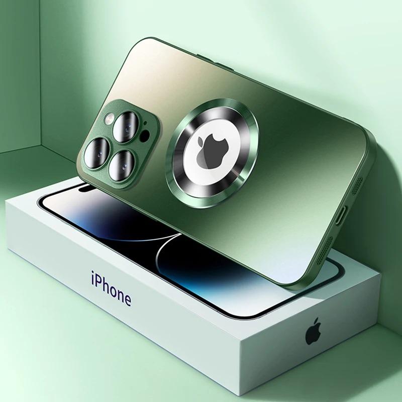 Роскошный матовый магнитный чехол For Magsafe для iPhone 16 15 Pro Max 14 13 12 11 Защита камеры Ударопрочный Чехол для беспроводной зарядки