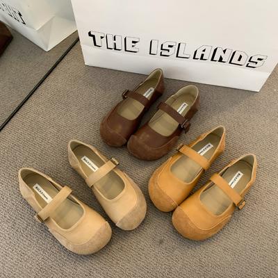 Мода Мода Ретро Женская обувь Весна Новые Круглые Туфли на плоской подошве Удобные Противоскользящие Туфли Мэри Джейн Мягкая подошва Универсальная Женская Повседневная обувь