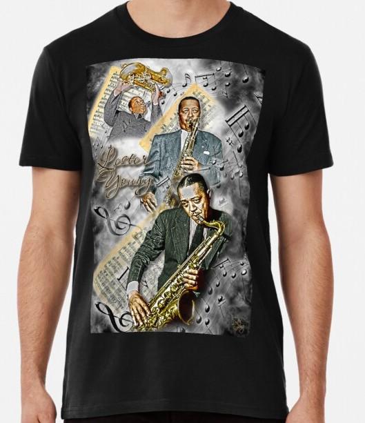 Vintage Jazz Musician Lester Young T-Shirt Count Basie Orchestra Pres and Sweets Unisex T-Shirt