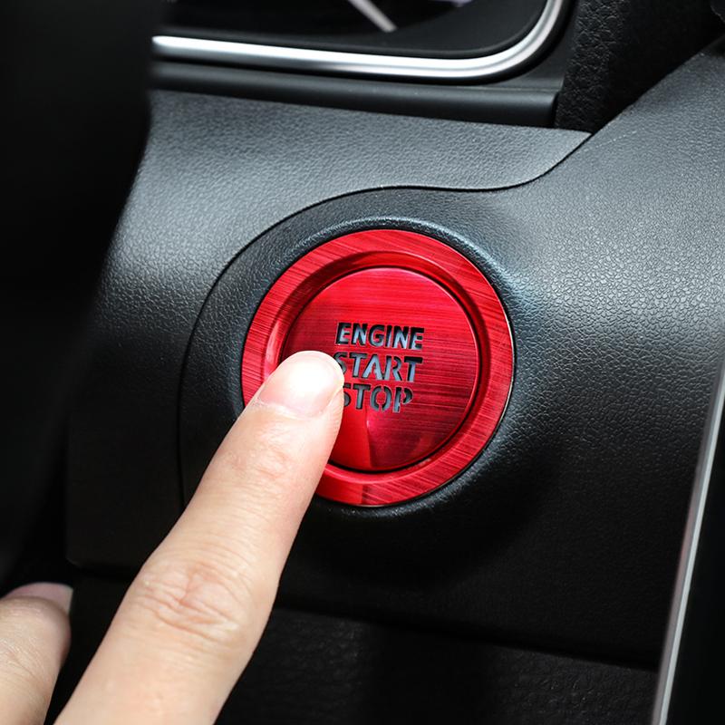 Для Toyota RAV4 XA50 2019-2021 2022 2023 2024 Алюминиевый автомобильный двигатель с кнопкой запуска и остановки одним нажатием, кольцо, накладка, круглая наклейка