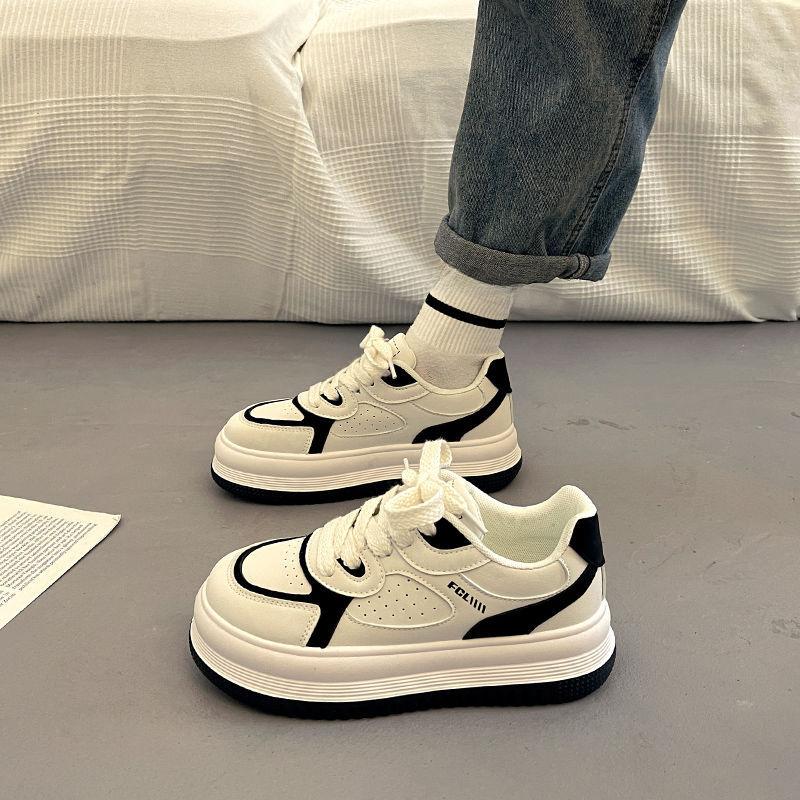 Spring New Little White Shoes Children's High-value Sports Shoes Muffin Platform Casual Shoes Campus Lightweight Board Shoes