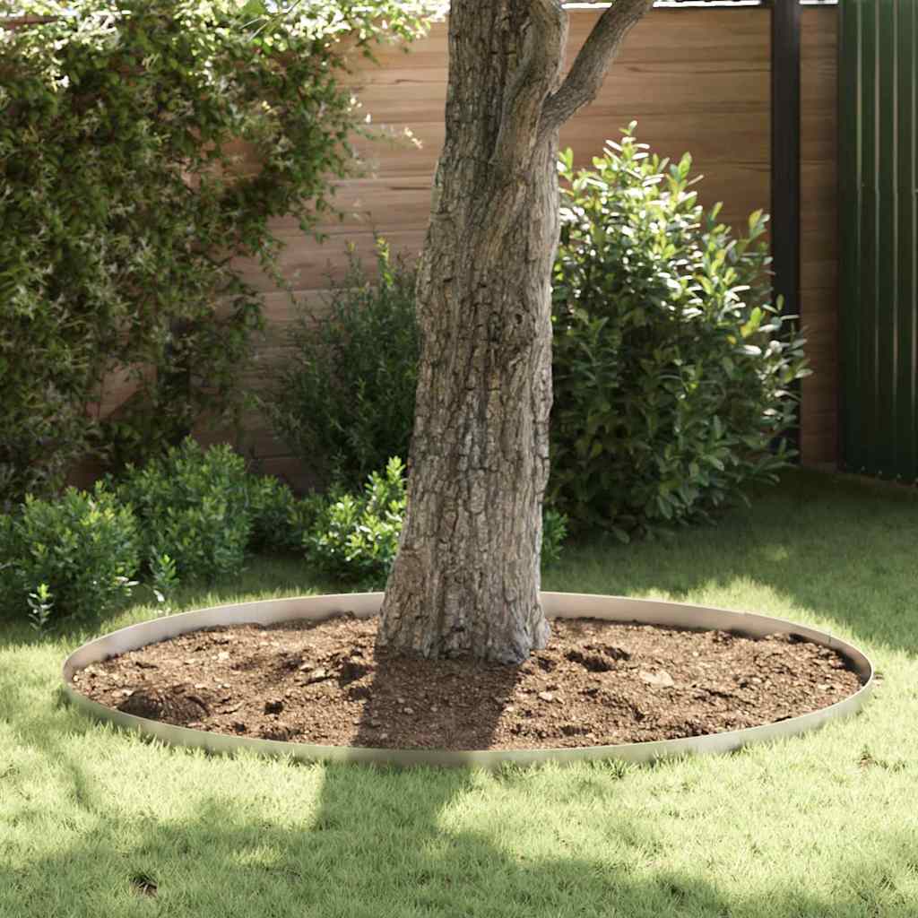 Lawn Edging 4 pcs Silver 450 x 0.05 x 10 cm Stainless Steel