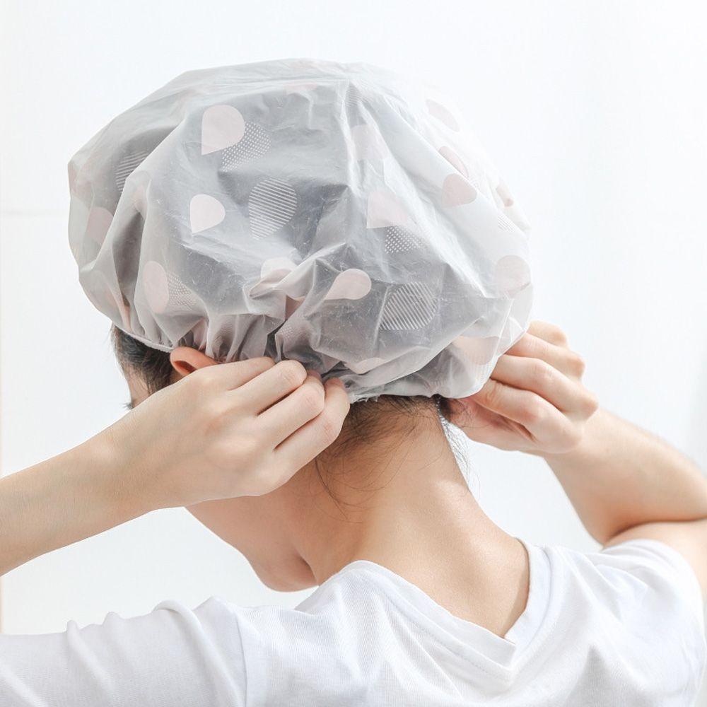 1pcs Elastic Women Bathroom Products Adult Hotel Shower Cap Head Cover Bath Hat Hair Cover