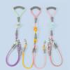 Gradient Color Dual Handle Lead 360° Swivel Dog Running Leash  Outdoor Activities