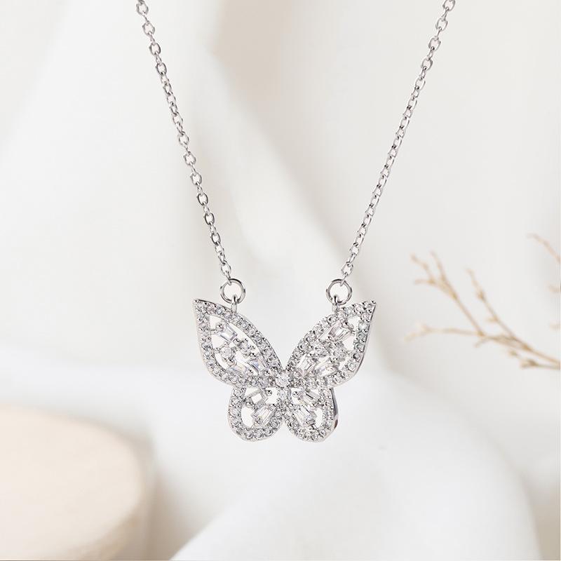Новая мода кулон-бабочка ожерелье для женщин женские простые темпераментные цепочки на ключицы милые милые корейские аксессуары