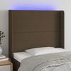 VidaXL LED Headboard Bedroom Furniture Single Bed Accessory Headboard Interior Dark Brown 3123901
