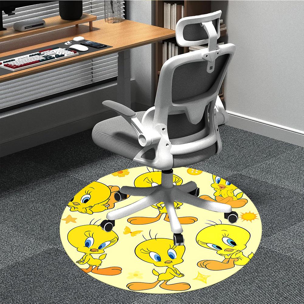 Looney Tunes Tweety Bird Office Round Area Rug, Under Office Chairs Bedroom Living Room Home Decor, a1022360