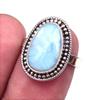 Подарочное кольцо из натурального стерлингового серебра 925 пробы с драгоценным камнем Ларимар S.6 P3p22