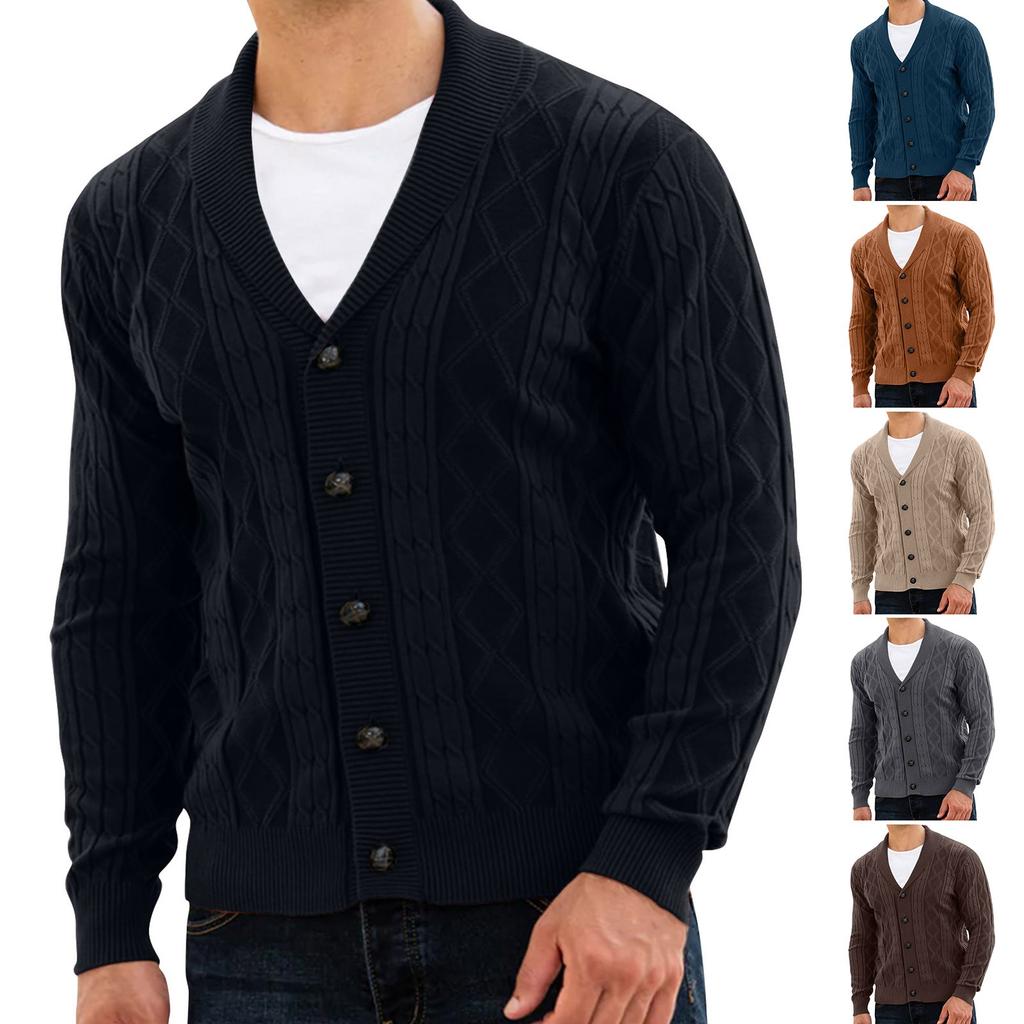 Осенне-зимний новый кардиган, мужской свитер, деловой свитер высокого качества
