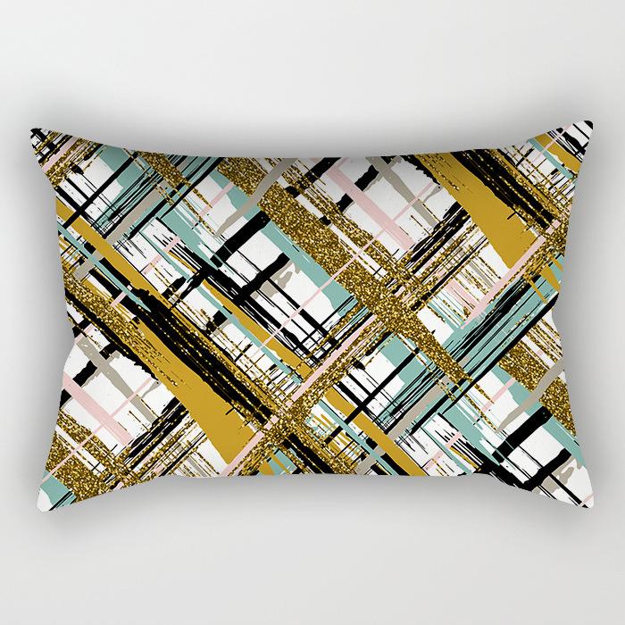 Скандинавский Абстрактный Разноцветные Линии Геометрический Длинная Наволочка Дом Диван Подушка Автомобиль Офис Подушка для Поясницы