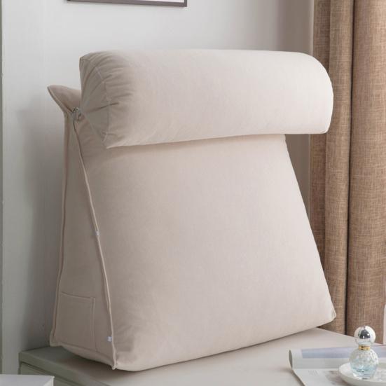 Wedge Pillow Supportive Headboard Pillow with Neck Cushion Back Leg And Knee Support Cushion for Sleeping Reading Acid Reflux