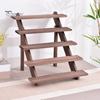 Multi-layer Desktop Storage Organizer Wooden Plant Stand Smooth Edge Burr Free Strong Load-bearing Display Shelf Desktop Organizer