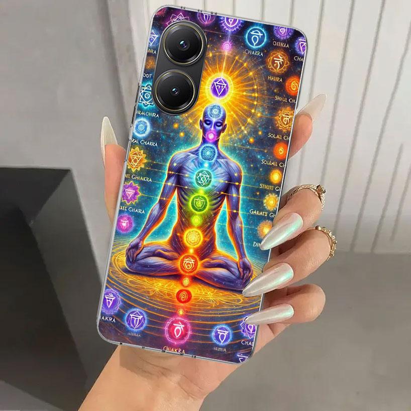 Чехол для телефона Yoga Chakra Spiritual Energy Universe для Xiaomi Poco X5 X6 X7 Pro F7 Ultra M7 Redmi 15 15C 13 13C 12 12C 10 10A 10C