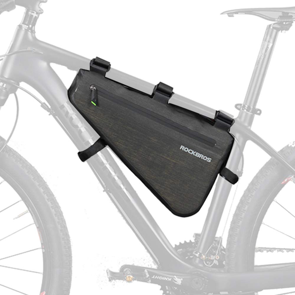 Водонепроницаемая рамная сумка ROCKBROS для шоссейных велосипедов, большой вместимости, треугольная сумка на верхнюю трубу с застежкой на ремешке, простая установка, вместимость 3 л/5 л