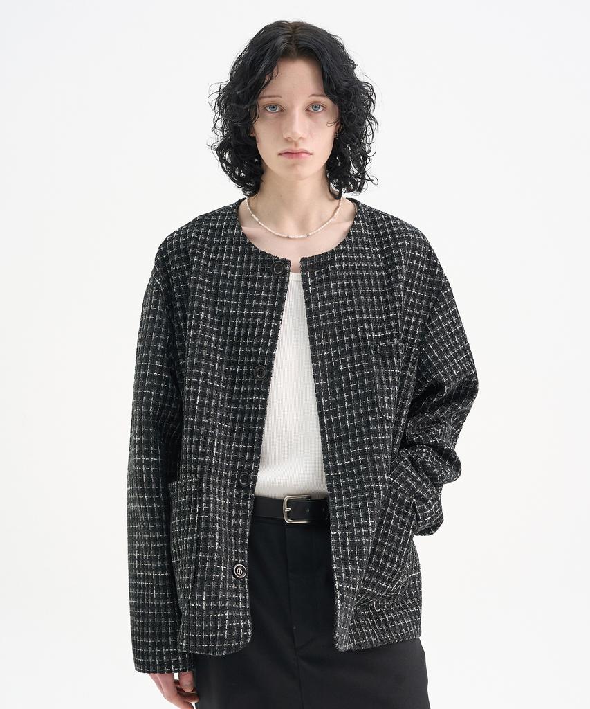 Куртка Trip Le Sens Crush Tweed Круглая_Синий Белый