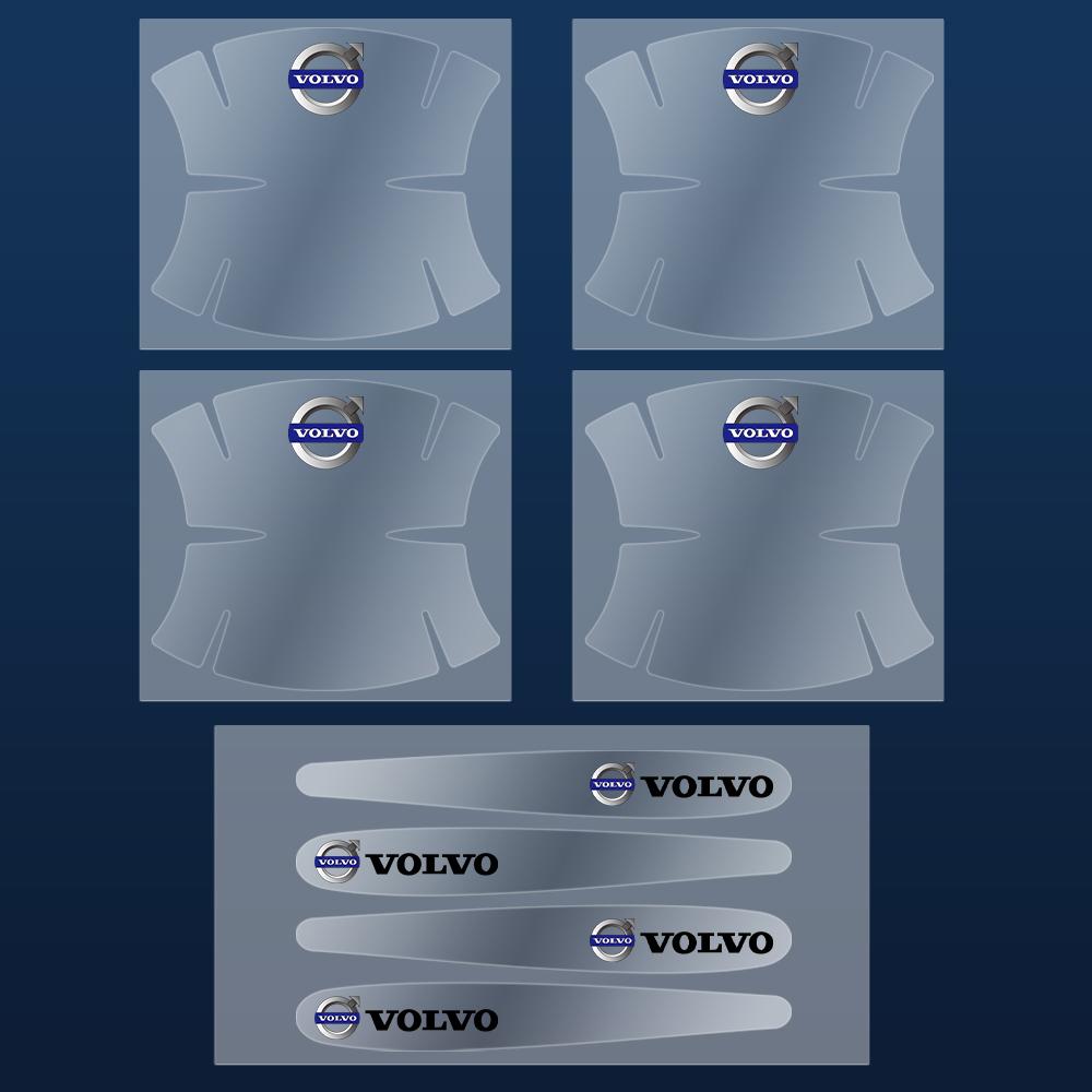 4/8pcs Car Door Handle Cup Protector Stickers Auto Emblem Anti Scratch Film For Volvo RDesign XC60 XC90 V40 S60 V60 S40 V50 V70