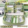 12-layer Panda Pencil Case, Large Capacity, High-value Stationery Box for Boys and Girls, Cute Junior High School Stationery, Pencil Case.