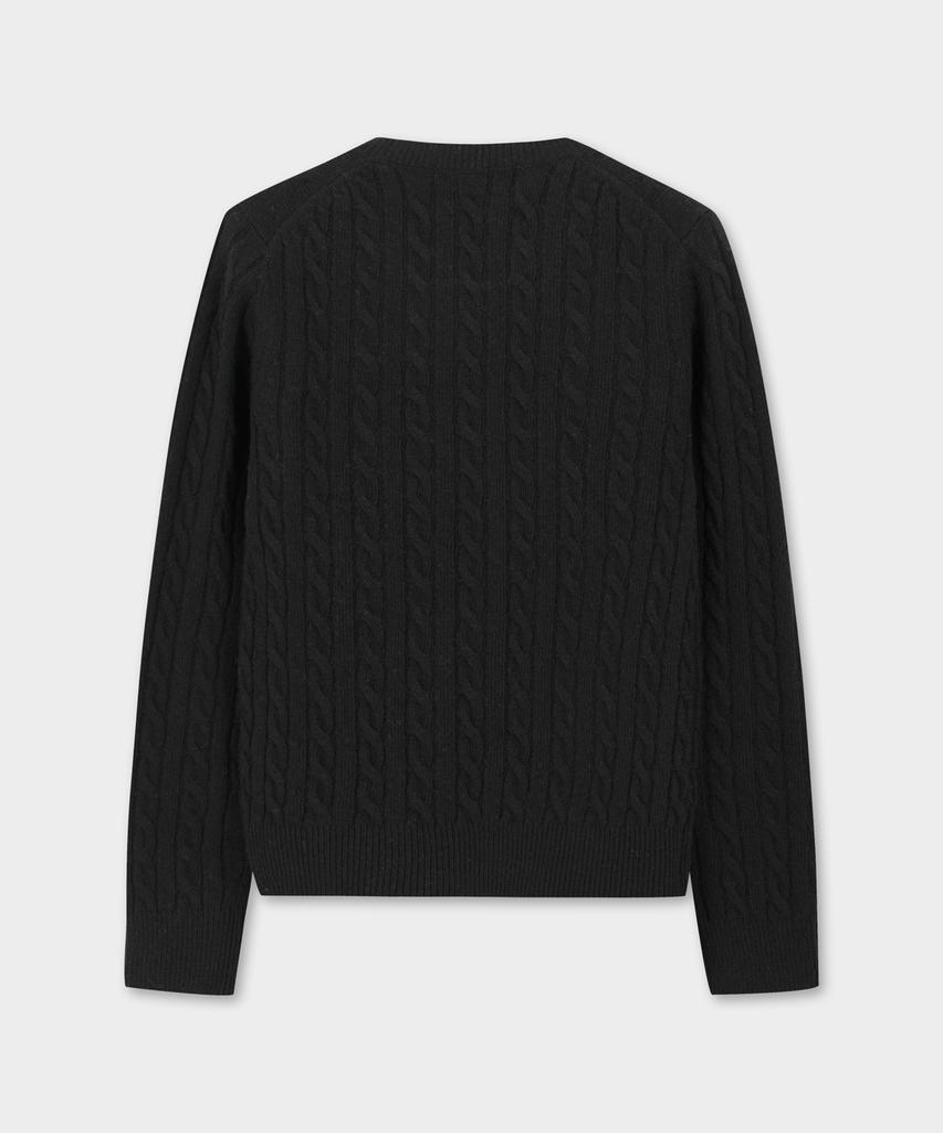 BROOKS BROTHERS [Женский] Шерстяной свитер с косами (черный) (Bbwrwbf401)