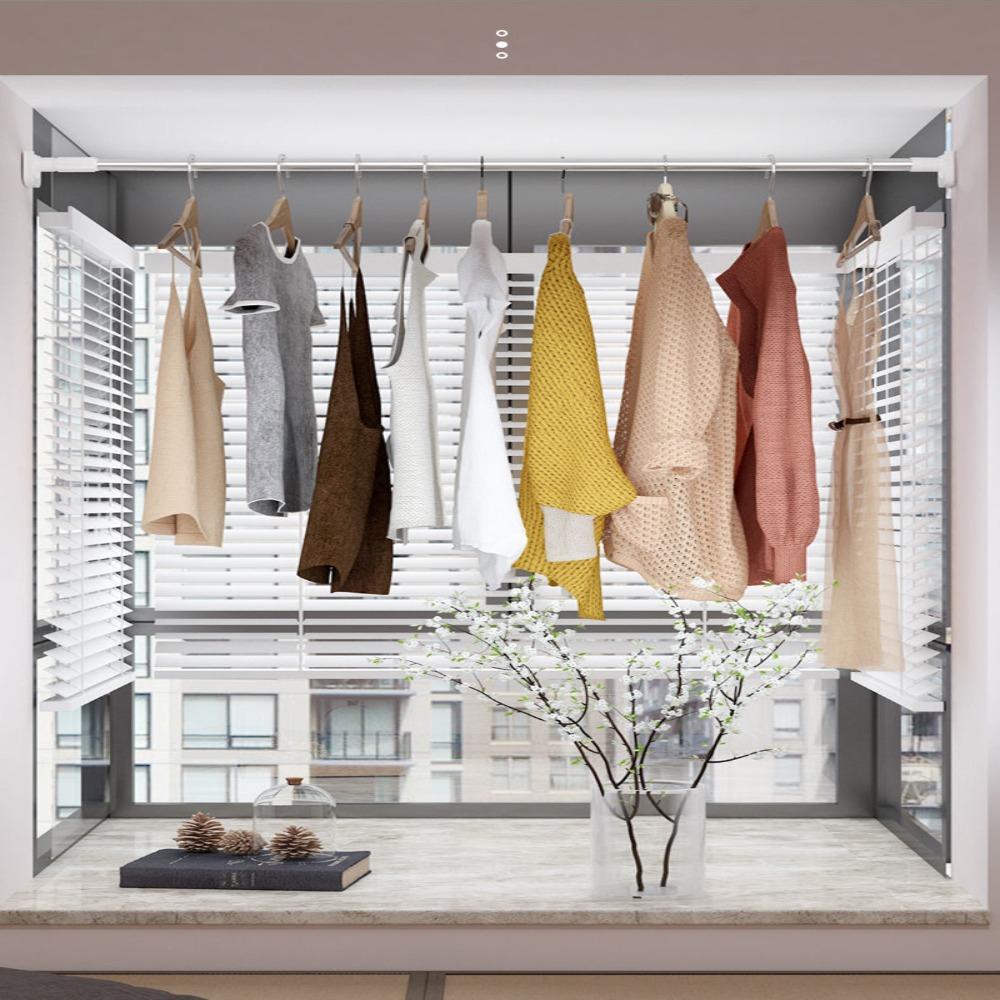Гардеробная стойка-органайзер без перфорации, штанга для одежды, вешалка для сушки одежды, кронштейн для карниза для штор