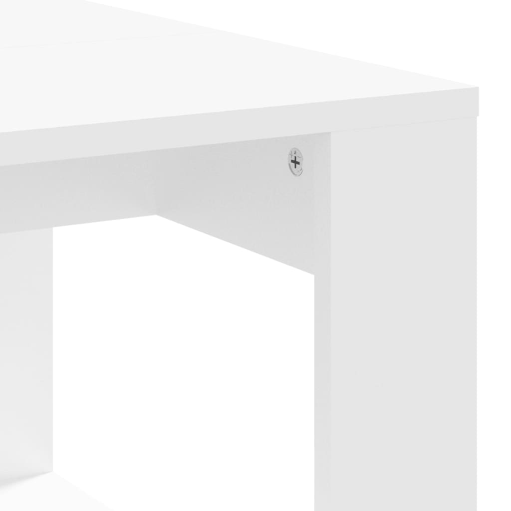 Vidaxl Stolik Kawowy, Biały, 102X50X35 Cm, Materiał Drewnopochodny