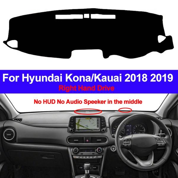 Car Dash Mat DashMat Dashboard Cover Carpet 2 Layers For Hyundai Kona / Kauai 2018 2019 LHD RHD