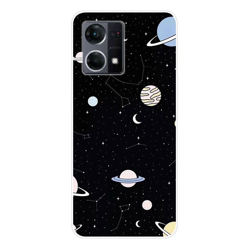 Для OPPO Reno7 Reno 7 4G чехол Мягкая силиконовая задняя крышка чехол для телефона с рисунком мультфильма Креатив