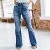 Four Seasons Pants Washed High-Waisted Flare Women's Jeans