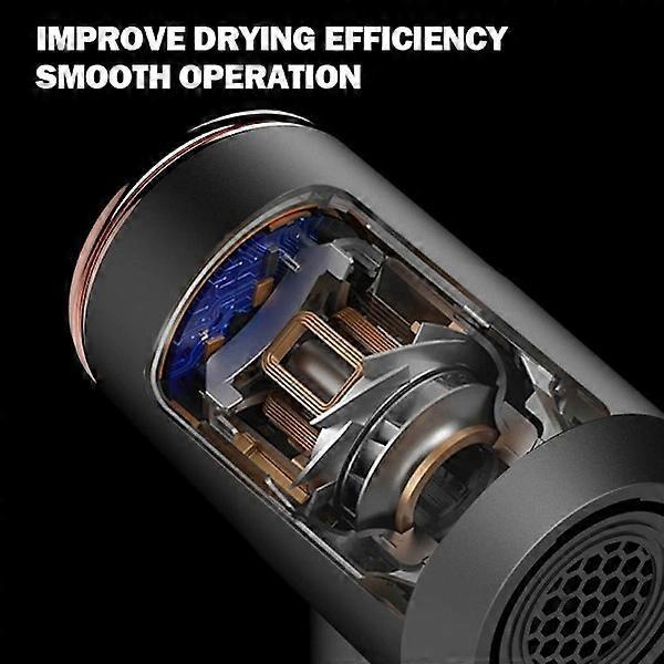 Hair dryer with diffuser and concentrator 5 speeds Black Black
