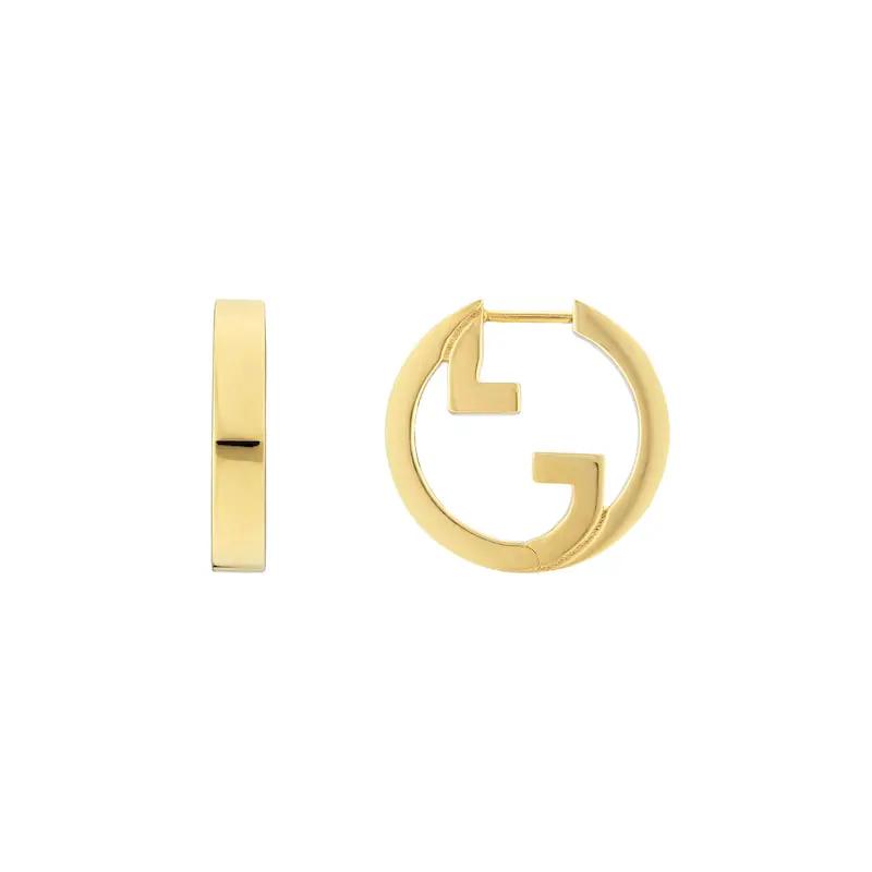Gucci Blondie Circular Fashion Jewelry Round Interlocking Double G Metal Earrings Women earrings Gold 774534I46008005