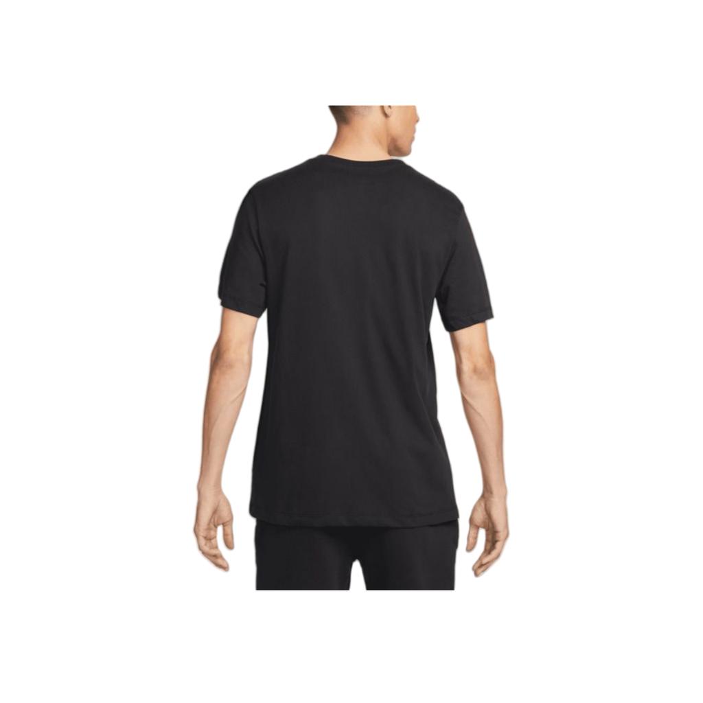 Nike Logo Print Crew Neck Casual Short Sleeve T-Shirt Men Tops Black CW6952-010