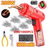 200/1000 шт. Горячий пластиковый сварочный пистолет 200 Вт Горячий сварочный гвоздь комплект Портативный беспроводной USB зарядка для большинства пластиковых ремонтных автомобильных бамперов