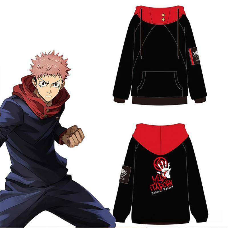 Худи Itadori Yuji из Jujutsu Kaisen с принтом для повседневной носки и косплея