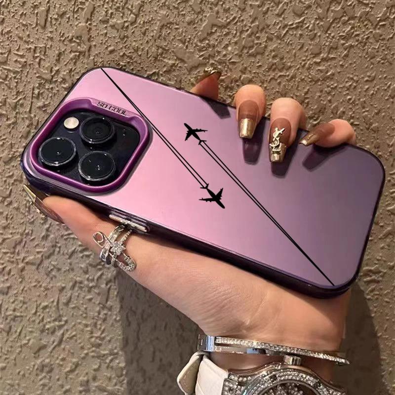 Вдохновленный путешествиями чехол с дизайном маршрута самолета для iPhone 15 14 13 12 11 Pro Max 7 8 Plus X XR XS Max 16ProMax Матовая твердая задняя крышка
