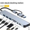 8 In 1 USB C Hub with TF SD Card Reader PD Port for Laptop Type C Dock