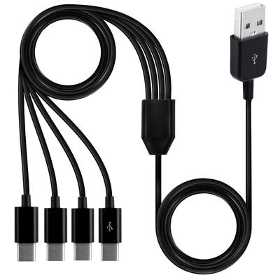 1,5 м 1 м 0,3 м Type-C 1 до 4 портов Type C USB C на USB Y-разветвитель, несколько зарядных кабелей для передачи данных, шнур для смартфона, планшета