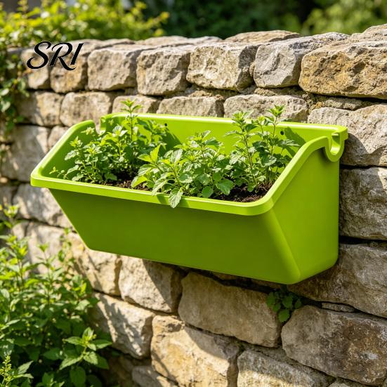 Corrosion-resistant Planter Wall Mounted Self-Watering Plant Pot with Drainage Holes Environmentally Friendly Stackable Vertical for Outdoor