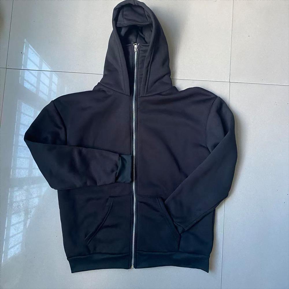 Толстовка с двойным капюшоном-маской в стиле кэжуал, уличная мода, с принтом букв и флага, Y2K, для мужчин и женщин