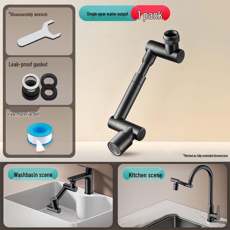 Универсальный роботизированный рычаг, брызгозащищенный удлинитель крана с поворотной душевой лейкой-бустером