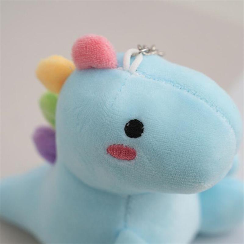 Сидящий радужный динозавр плюшевые игрушки для девочек РОЖДЕСТВЕНСКИЙ подарочный пакет подвеска украшение ткань мини милая кукла брелок кукла