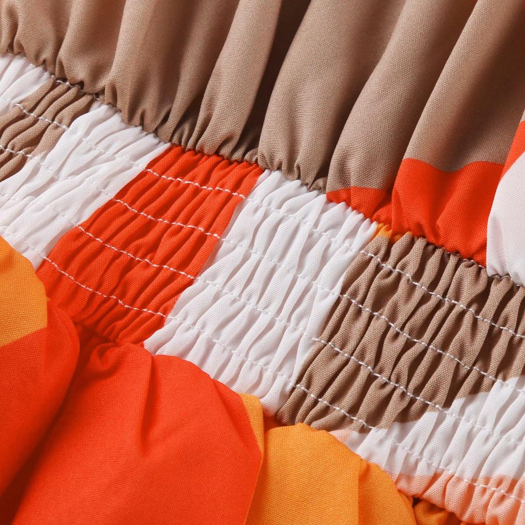 Женское модное платье с v-образным вырезом и принтом подол, нерегулярное платье с кукольными рукавами