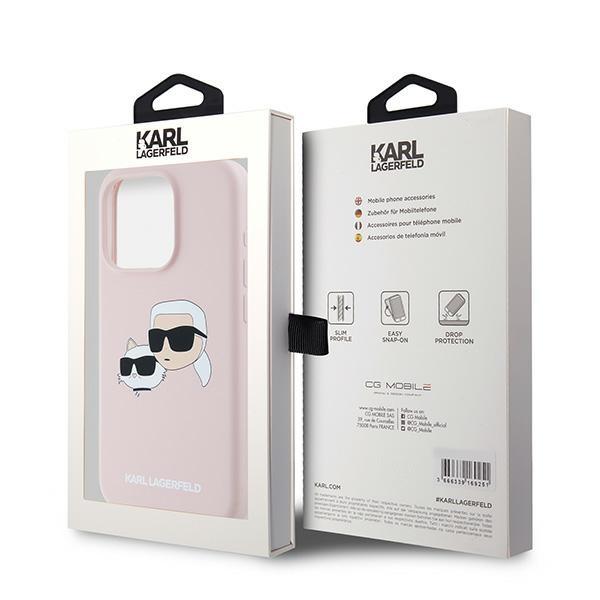 Karl Lagerfeld Klhmp15Xskchpplp Iphone 15 Pro Max 6.7 Różowy/Pink Hardcase Silicone Karl & Choupette Magsafe