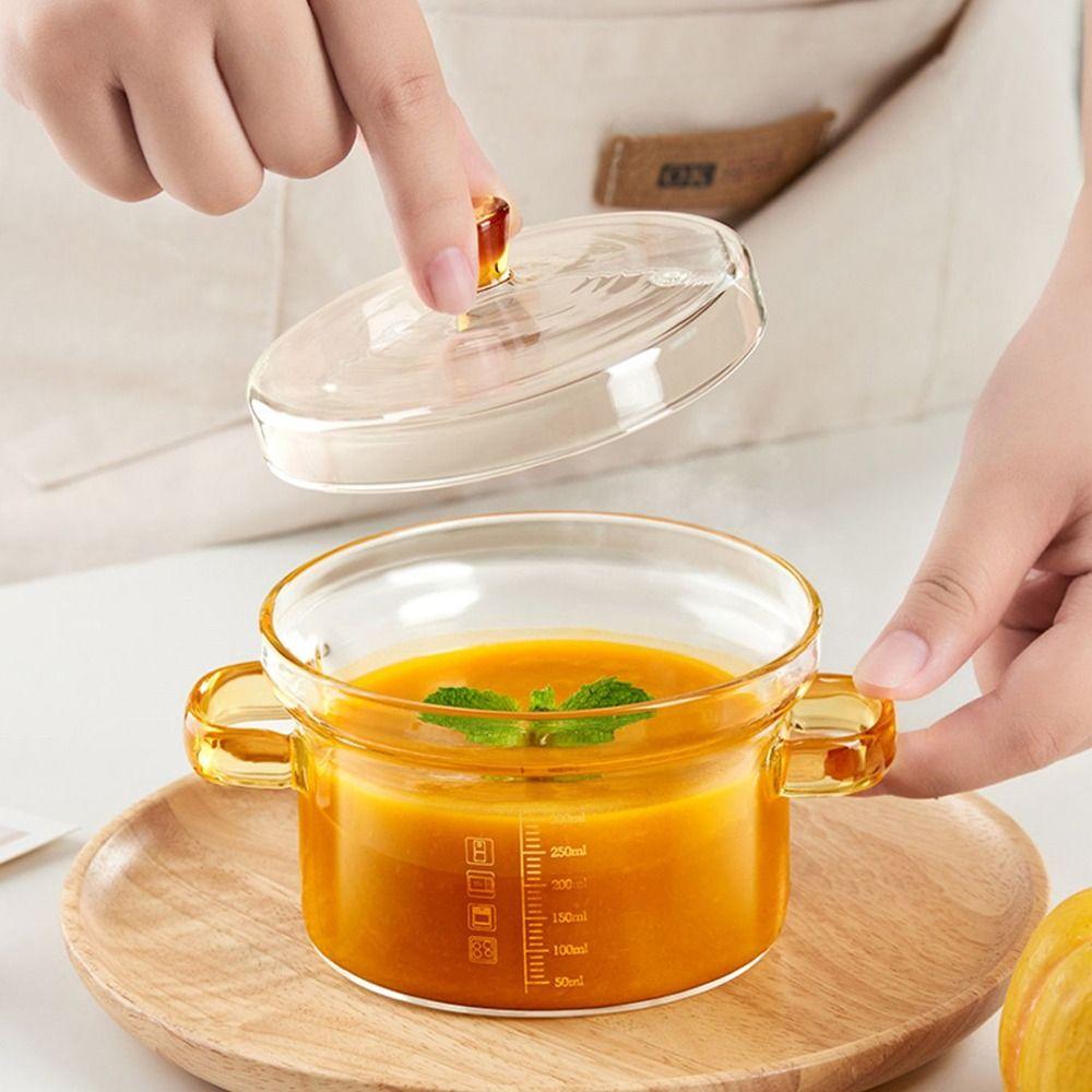 Утолщенная кастрюля для супа, стеклянная кастрюля, посуда для рамэна