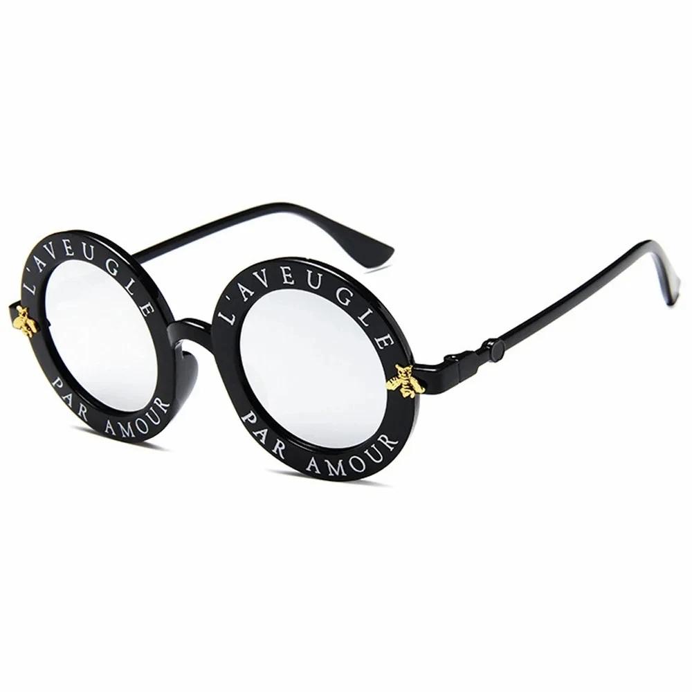 Маленькие круглые женские солнцезащитные очки винтажные оттенки черного металлического цвета солнцезащитные очки для женщины модного дизайнера новые