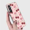 Cherry Bow Phone Case for Samsung A16 A26 A36 A56 A17 A37 A57 A07 A06 A02S A03 A04S A05S Galaxy Note 20 10 A50S A71 A51 A31 A30